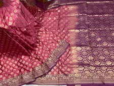 Soft silk blend Katan Saree