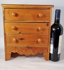 Vintage 2004 Pine Table Top Mini Chest of Drawers Apprentice Salesman Sample