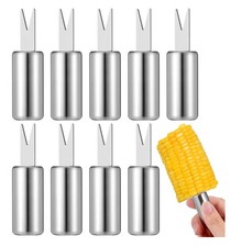 10 PCS Corn on The Cob Skewers, Stainless Steel Sweetcorn Holders for BBQ,...