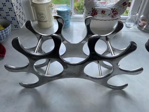 Vintage aluminium wine rack - vintage,
