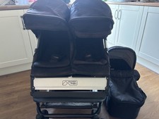 Used Mountain Buggy Duet Double Pushchair in black