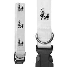 'Retro Girl With Poodle' Dog Collars (PR053791)