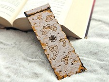 Pirate Map Bookmark – Vintage Treasure Map Design – Adventure Book Accessory