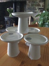 Mrs Hinch Candle Holder Two Tone Ceramic Mushroom Round Large