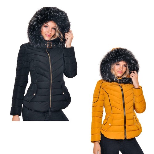 Womens ladies quilted faux - quilted, fur