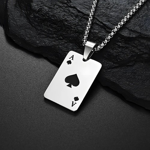 Stainless steel poker card - steel,