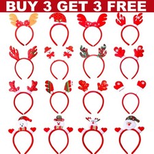 Christmas Head Boppers Headbands, Xmas Headwear, Party Fancy Dress Hairbands