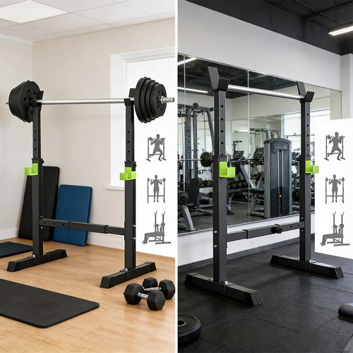 Squat rack adjustable barbell - squat,