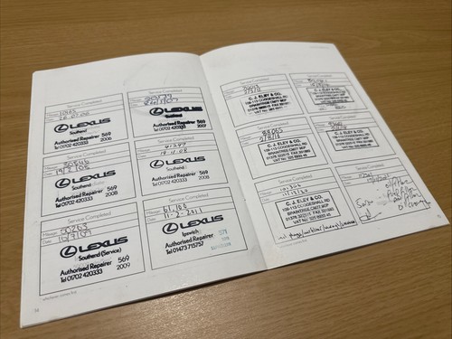 Lexus genuine service book - genuine,