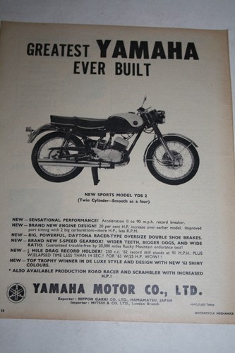 1963 advert for yamaha - 1963,