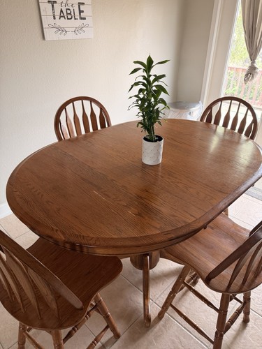 Oval shape wooden table - table, with