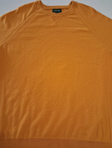 Orvis sweater orange cotton - l,