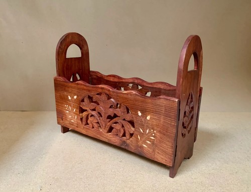 Magazine rack solid wood - 15",