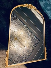 Arched Metal wall Mirror Gold