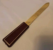 Beautiful Brass Letter Opener With Leather Handle