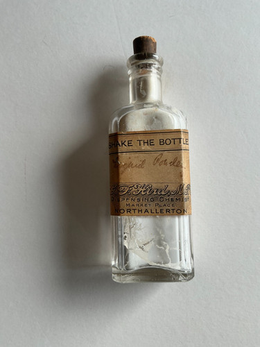 Antique glass bottle hird - antique,glass, bottle,g.f.hird