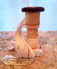 Antique wooden Bobbin 7" in