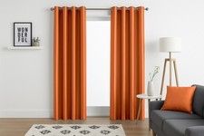 Faux Silk Curtains - Eyelet -