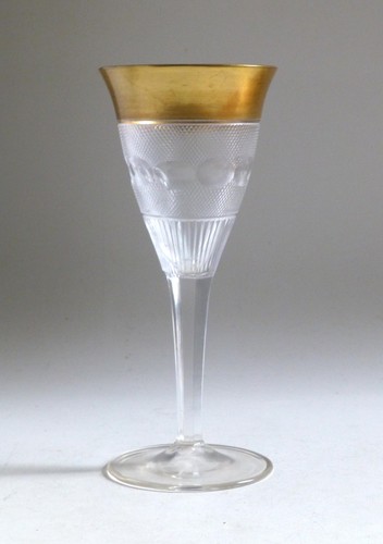 Moser rare antique stem glass - antique,