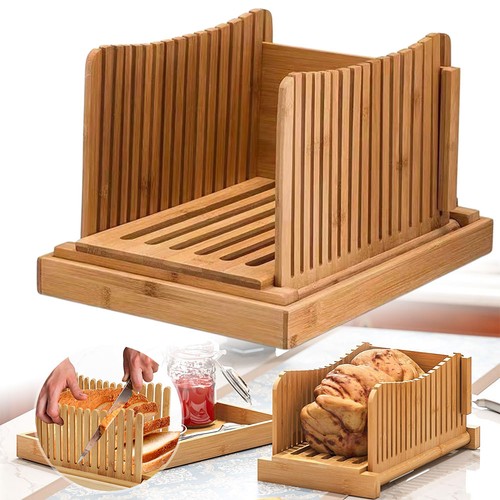 Bamboo bread slicer - bamboo,