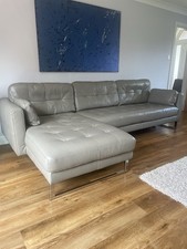 Paris Li Left Hand leather 4 Seater Chaise End Sofa & Matching 3 Seater Sofa