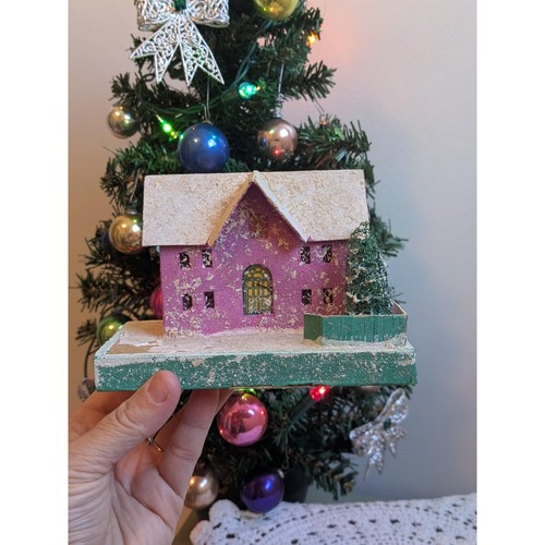 Vintage christmas putz house - putz,