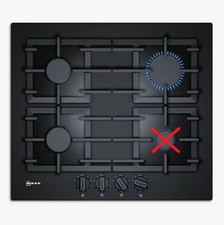 Neff N70 T26CS49S0 4 Burner 60cm Gas Hob - Black (Damaged/Missing Cap) B+