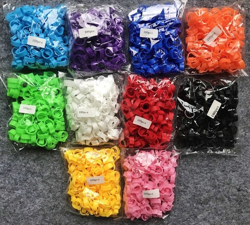 100 coloured 8mm plastic - 100,