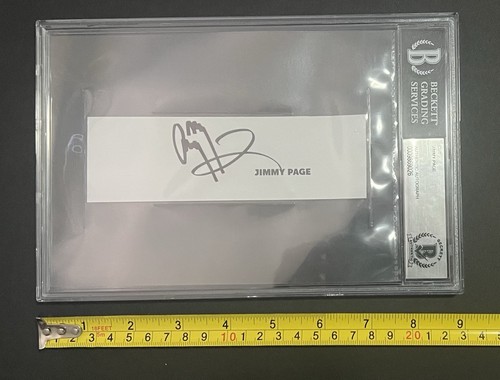 Jimmy page signed beckett bas - jimmy,