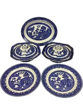 Old willow pattern serving - willow,