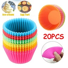 20Pcs Silicone Cup Cake Muffin