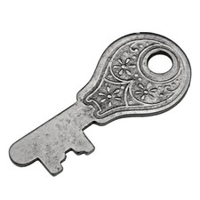 DECORATIVE Bow Padlock Key c.1920's-1940's 1⁷⁄₈" Small - Antique Key - ref.k839