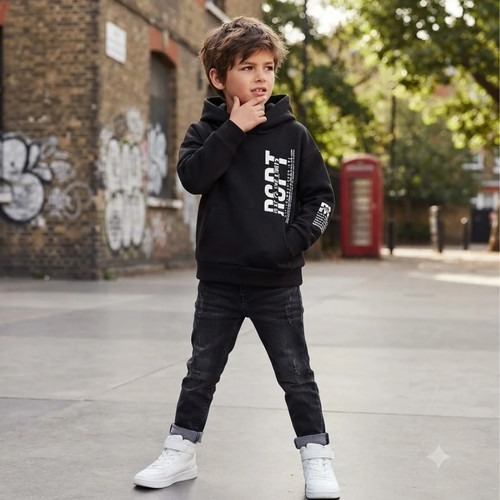 Minoti boys black - black, cotton