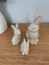 Family of 3 White/Grey Ceramic