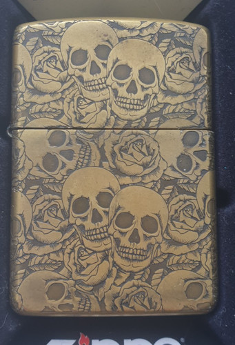 Zippo 540 etched skulls - zippo,