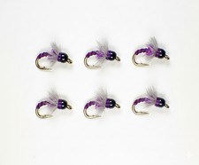 Blindside Nymphs Soft Hackle UV Purple - Premium Trout Fly Fishing Flies Lot