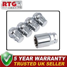 4x Locking Wheel Nuts For Mazda 2 2002-2014 (Alloy Wheels) Silver