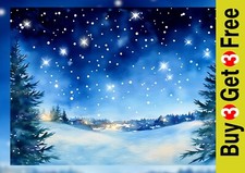 Enchanting Snowy Starry Night