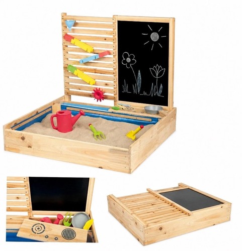 Wooden sand pit with water - wooden,