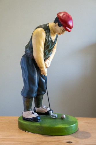 Vintage large ceramic golfer - vintage,
