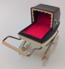 Vintage Lundby Barton Caroline's Home Dolls House Brown Pram 1:16 1970's