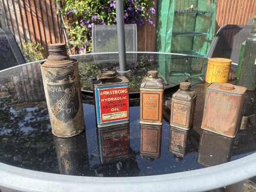 Vintage oil cans - vintage,