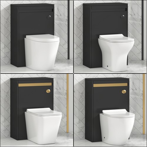 500mm jet black btw toilet - wc,
