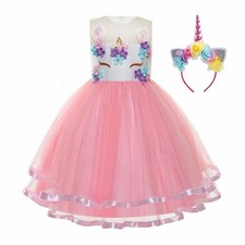Girls Unicorn Princess Dress