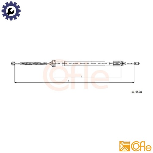 Cable pull parking brake - cable,