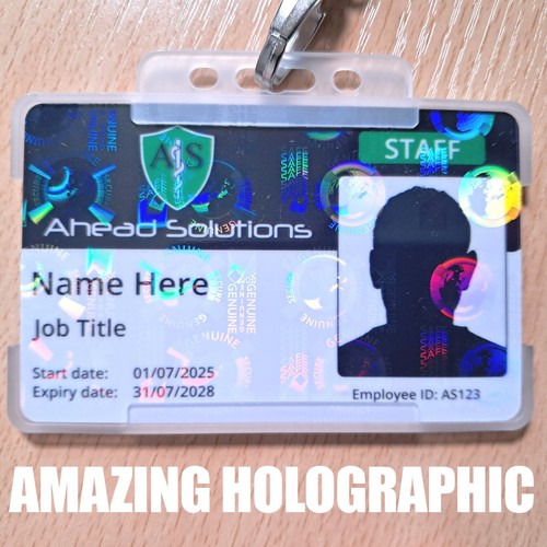 Holographic staff badges - holographic, id