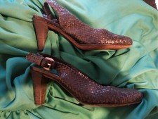 Pons Quintana Spain woven leather black shoes 4 Slingback.