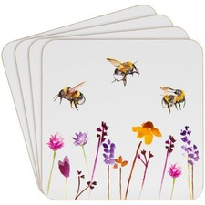Set of 4  Busy Bees & Flower