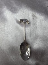 Vintage  Silver Tone  Hammer Souvenir Teaspoon 22ct Finish