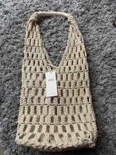 M&S cream crochet netted beach